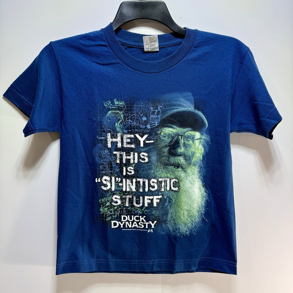 Duck Dynasty "Hey-This‎ Is Si-Intistic Stuff" Uncle Si Blue Youth Small Alstyle